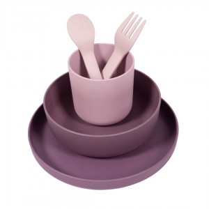 Bo Jungle: Οικολογικό σετ φαγητού-Ροζ (BJ-B551010)