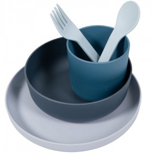 Bo Jungle: Οικολογικό σετ φαγητού-Μπλε (BJ-B551020)