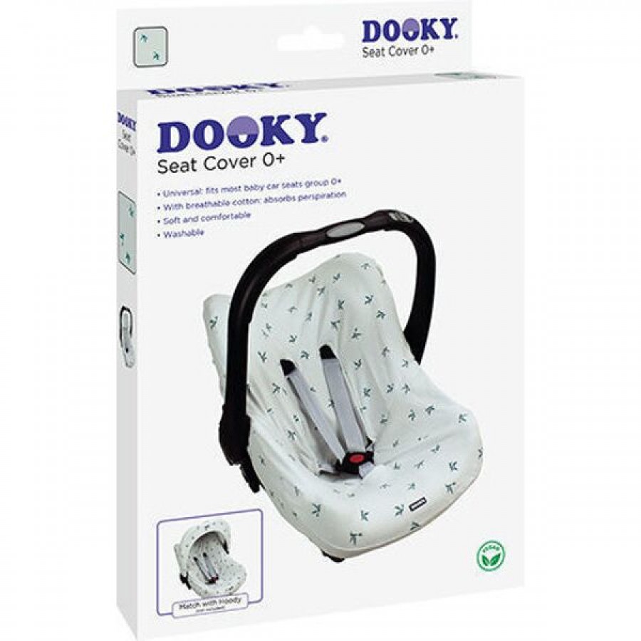 Dooky κάλυμμα για κάθισμα αυτοκινήτου (αυγό) 0+ Origami swallow grey jade (DK-1326804)