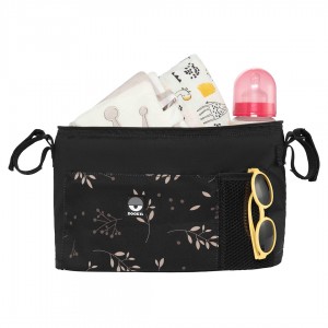 Dooky Organizer καροτσιού - Deluxe Romantic Leaves Black (DK-5128206)) Dooky Organizer καροτσιού - Deluxe Romantic Leaves Black (DK-5128206))