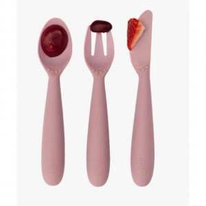 Ezpz: Εκπαιδευτικό κουτάλι, πιρούνι και μαχαίρι σιλικόνης 24+ μηνών Happy Utensils - Blush (HU-B7612U) Ezpz: Εκπαιδευτικό κουτάλι, πιρούνι και μαχαίρι σιλικόνης 24+ μηνών Happy Utensils - Blush (HU-B7612U)