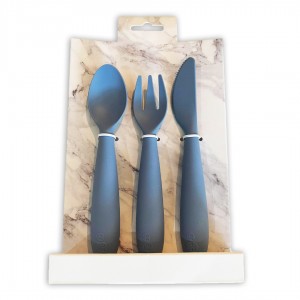 Ezpz: Εκπαιδευτικό κουτάλι, πιρούνι και μαχαίρι σιλικόνης 24+ μηνών Happy Utensils - Indigo (HU-I2159U) Ezpz: Εκπαιδευτικό κουτάλι, πιρούνι και μαχαίρι σιλικόνης 24+ μηνών Happy Utensils - Indigo (HU-I2159U)