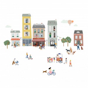 Mimi'lou: Αυτοκόλλητα τοίχου μεγάλα "Mon Village" (MML-ART568) Mimi'lou: Αυτοκόλλητα τοίχου μεγάλα "Mon Village" (MML-ART568)
