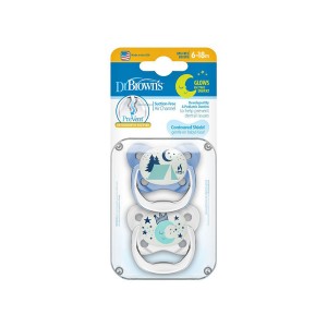 Dr. Brown's Ορθοδοντικές Πιπίλες Σιλικόνης για 6-18 μηνών Νυκτός Φεγγαράκι Διάφανο / Μπλε 2τμχ (PV22008) Dr. Brown's Ορθοδοντικές Πιπίλες Σιλικόνης για 6-18 μηνών Νυκτός Φεγγαράκι Διάφανο / Μπλε 2τμχ (PV22008)