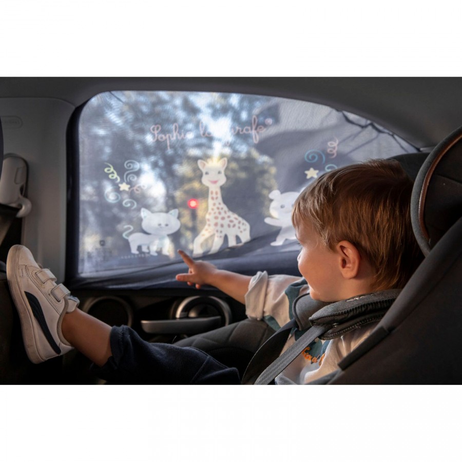 Σόφι καμηλοπάρδαλη Σετ 2 ηλιοπροστασίες αυτοκινήτου φορετές στο παράθυρο (S470229)