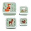 A little lovely company Σετ 4 δοχεία φαγητού Lunch & Snack Box Forest Animals (SBSEFF45)