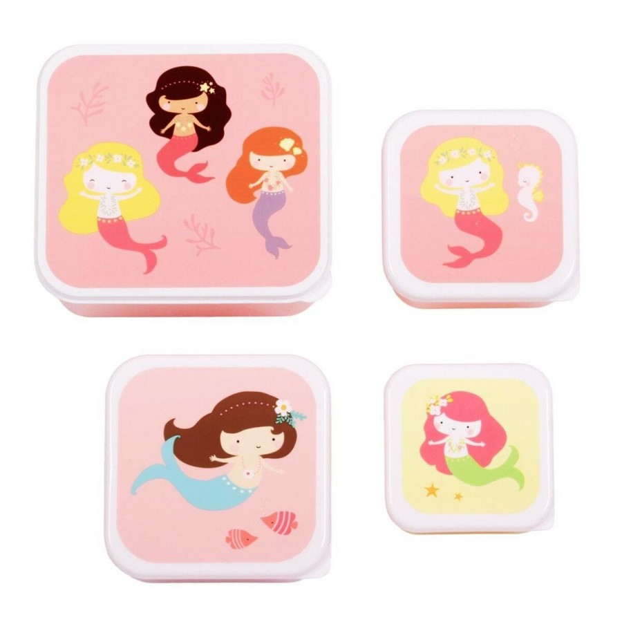 A little lovely company Set of 4 lunch containers Lunch Mermaid (SBSEME40)