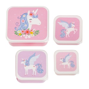 A little lovely company Σετ 4 δοχεία φαγητού Lunch & Snack Box Unicorn (SBSEUN22) A little lovely company Σετ 4 δοχεία φαγητού Lunch & Snack Box Unicorn (SBSEUN22)