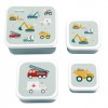 A little lovely company Σετ 4 δοχεία φαγητού Lunch & Snack Box Vehicles (SBSEVE58)