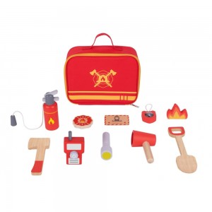 Tooky Toys Βαλιτσάκι Πυροσβέστη από Ξύλο (TK317)