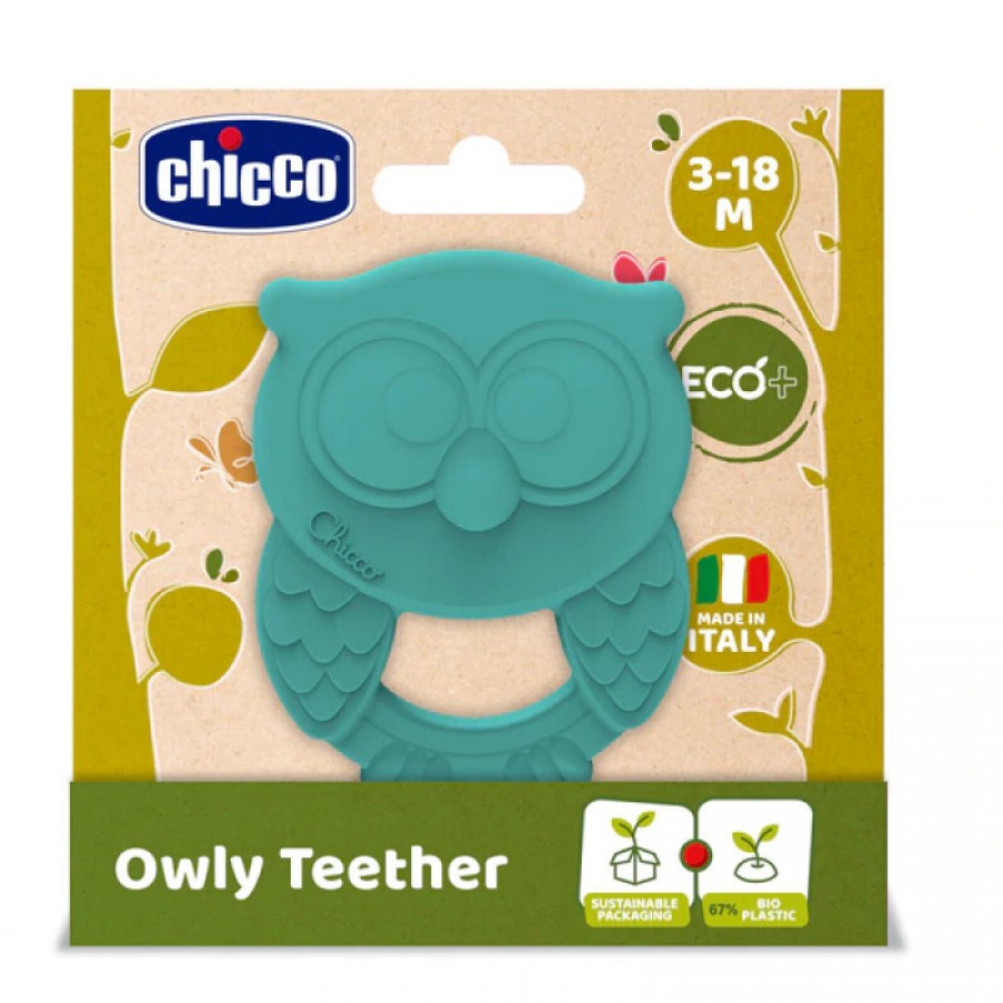 Chicco Κρίκος οδοντοφυΐας Κουκουβάγια Σειρά ECO+ 3-18M (Y02-10489-00)