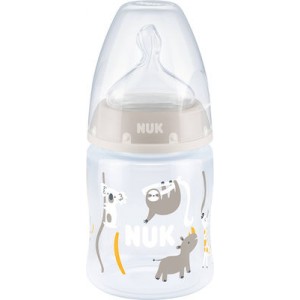 Nuk Πλαστικό Μπιμπερό First Choice Plus Temperature Control Κατά των Κολικών με Θηλή Σιλικόνης 150ml για 0-6 μηνών Beige (10743889) Nuk Πλαστικό Μπιμπερό First Choice Plus Temperature Control Κατά των Κολικών με Θηλή Σιλικόνης 150ml για 0-6 μηνών Beige (10743889)