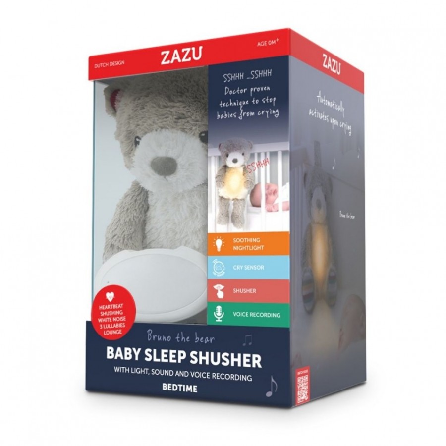 Zazu BRUNO Αρκουδάκι Ύπνου Εγγραφή Φωνής Λευκούς Ήχους και Φώς Νυκτός (ZA-BRUNO-01)