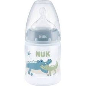 Nuk Πλαστικό Μπιμπερό First Choice Plus Temperature Control Κατά των Κολικών με Θηλή Σιλικόνης 150ml για 0-6 μηνών Crocodile (10743889) Nuk Πλαστικό Μπιμπερό First Choice Plus Temperature Control Κατά των Κολικών με Θηλή Σιλικόνης 150ml για 0-6 μηνών Crocodile (10743889)