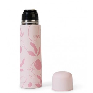 Saro Θερμός Υγρών Leaves Dusty Pink 500ml (26724) Saro Θερμός Υγρών Leaves Dusty Pink 500ml (26724)