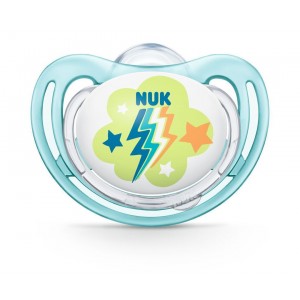 Nuk Ορθοδοντική Πιπίλα Σιλικόνης για 6-18 μηνών Freestyle Κεραυνός Μπλε (10736704)
