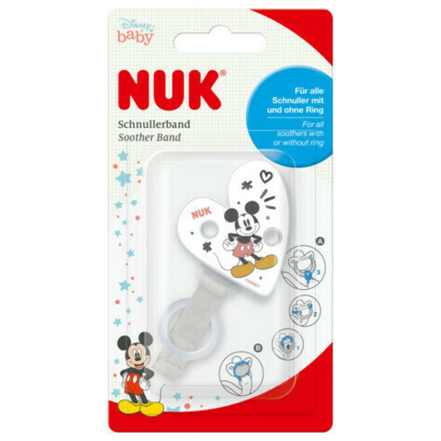 Nuk Αλυσίδα Πιπίλας με Κρίκο Disney Mickey (10751448)