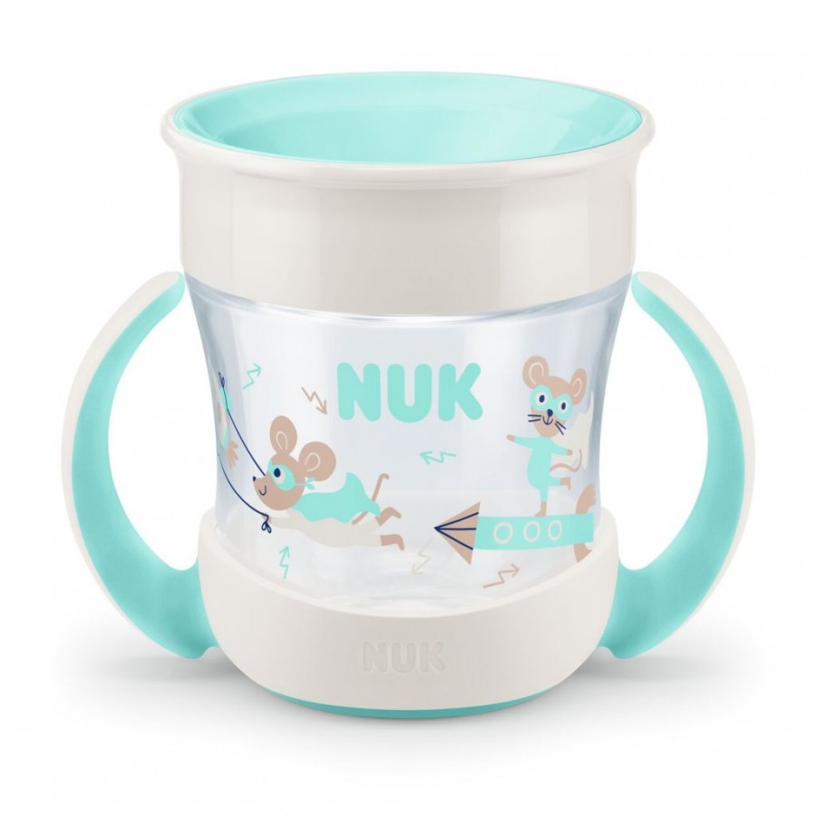 Nuk Παιδικό Ποτηράκι Mini Magic από Πλαστικό Τιρκουάζ 160ml για 6m+ (10751278)