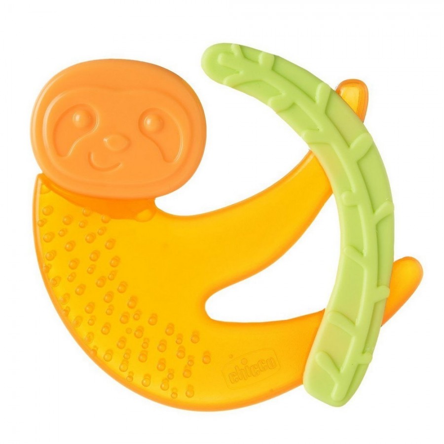 Chicco Μασητικός Κρίκος Οδοντοφυΐας Monkey Orange με Νερό από Σιλικόνη για 4 m+ (C05-28130-30)