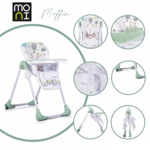 Moni Καρεκλάκι Φαγητού Muffin Mint (108684) Moni Καρεκλάκι Φαγητού Muffin Mint (108684)