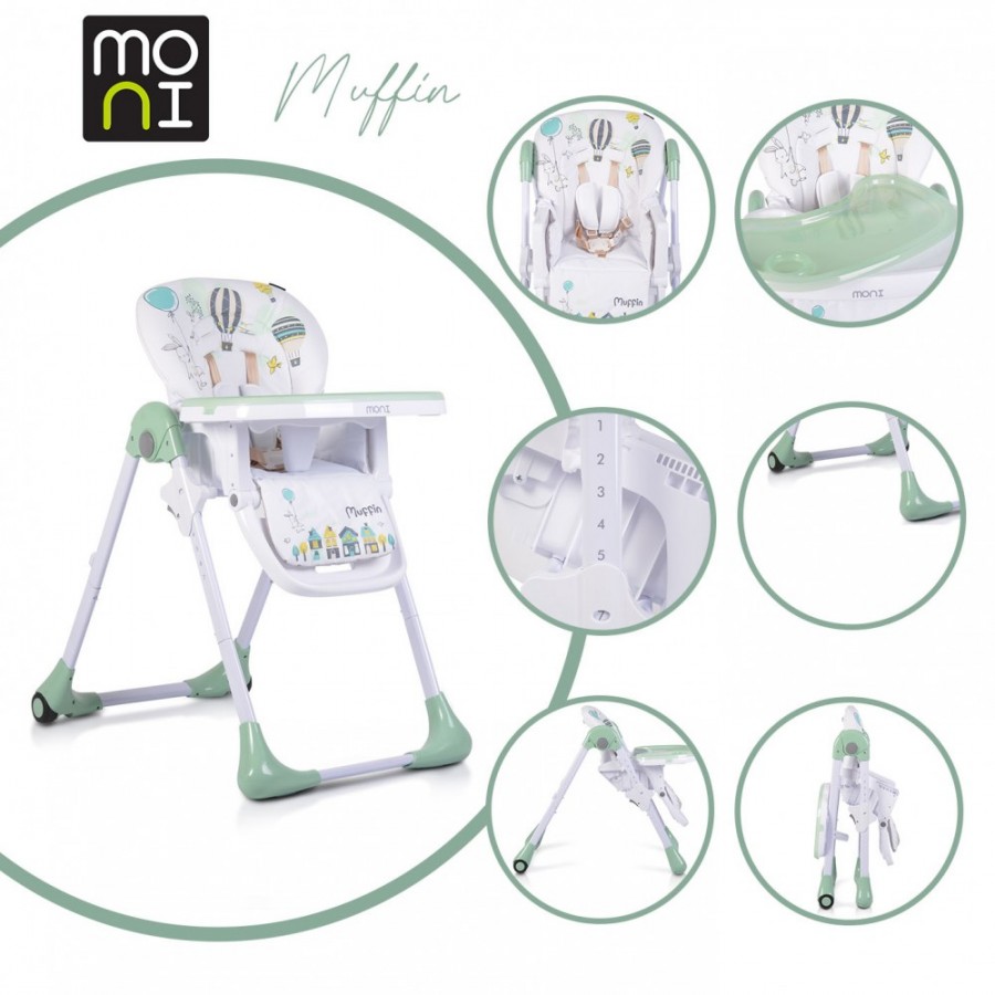 Moni Καρεκλάκι Φαγητού Muffin Mint (108684)