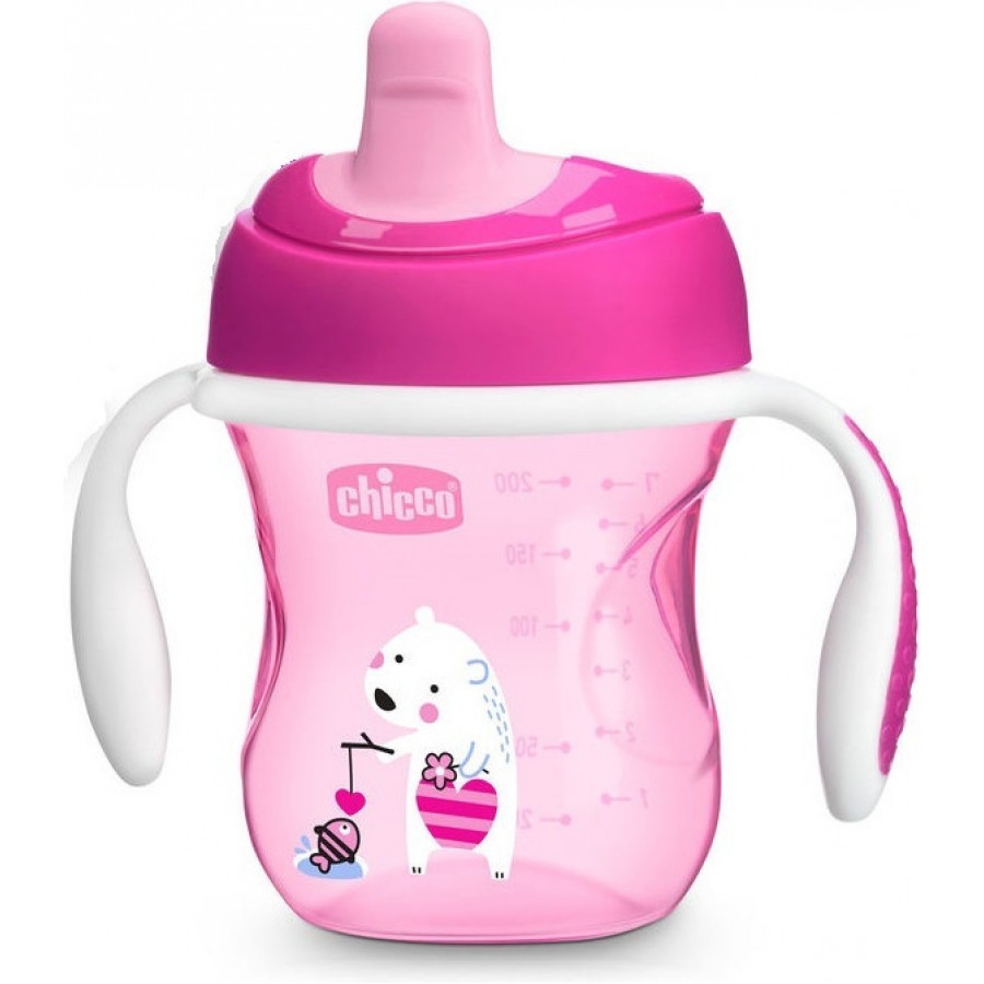 Chicco Εκπαιδευτικό κύπελλο Training Cup 6m+ Pink 200ml (F04-06921-10)