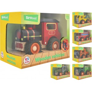 Sirwood Τρενάκι από Ξύλο για 1.5+ Ετών (Διάφορα Σχέδια) 1τμχ (39999)