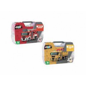 Wtoy Φορτηγό Γερανός - Πυροσβεστική με 104 pcs  αξεσουάρ (41699) Wtoy Φορτηγό Γερανός - Πυροσβεστική με 104 pcs  αξεσουάρ (41699)