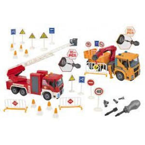 Wtoy Φορτηγό Γερανός - Πυροσβεστική με 104 pcs  αξεσουάρ (41699) Wtoy Φορτηγό Γερανός - Πυροσβεστική με 104 pcs  αξεσουάρ (41699)