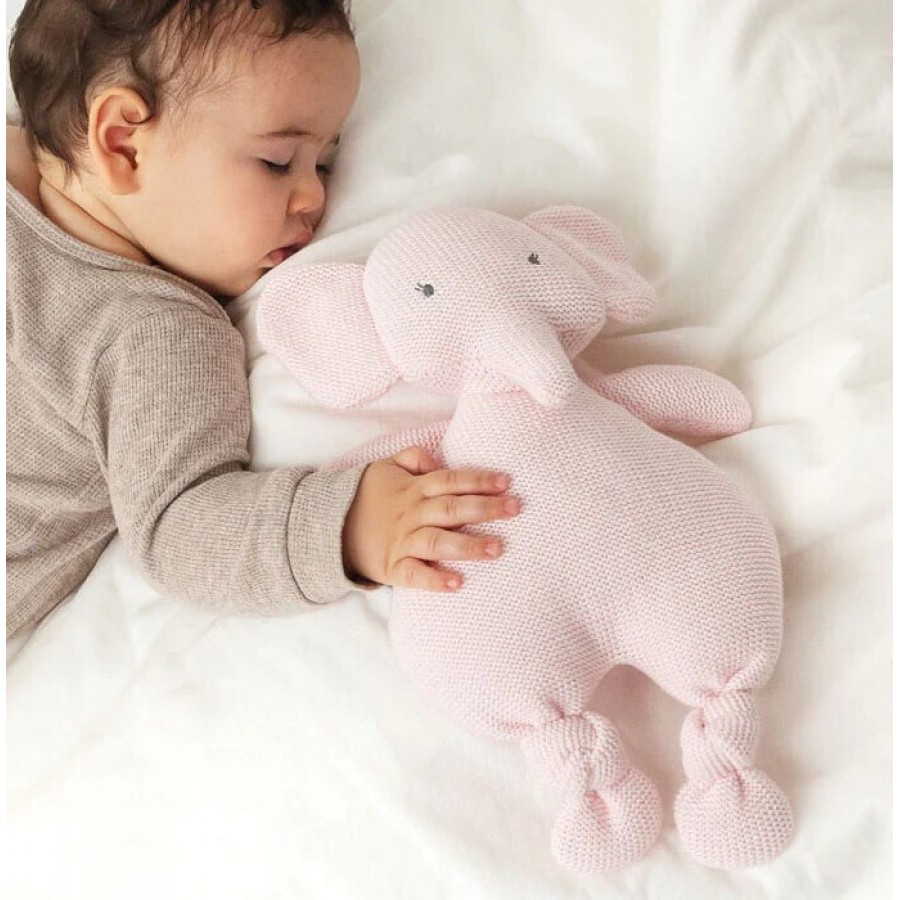 Kiokids Βαμβακερό Παιχνίδι "Cotton Friends" Ελεφαντάκι Pink (8445344034267)