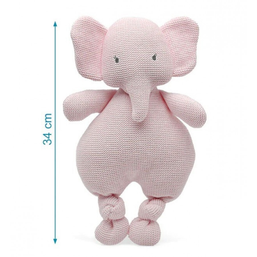 Kiokids Βαμβακερό Παιχνίδι "Cotton Friends" Ελεφαντάκι Pink (8445344034267)