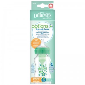 Dr. Brown's Πλαστικό Μπιμπερό Options+ Wide Neck Κατά των Κολικών με Θηλή Σιλικόνης 270ml για 0+ μηνών (WB91806) Dr. Brown's Πλαστικό Μπιμπερό Options+ Wide Neck Κατά των Κολικών με Θηλή Σιλικόνης 270ml για 0+ μηνών (WB91806)