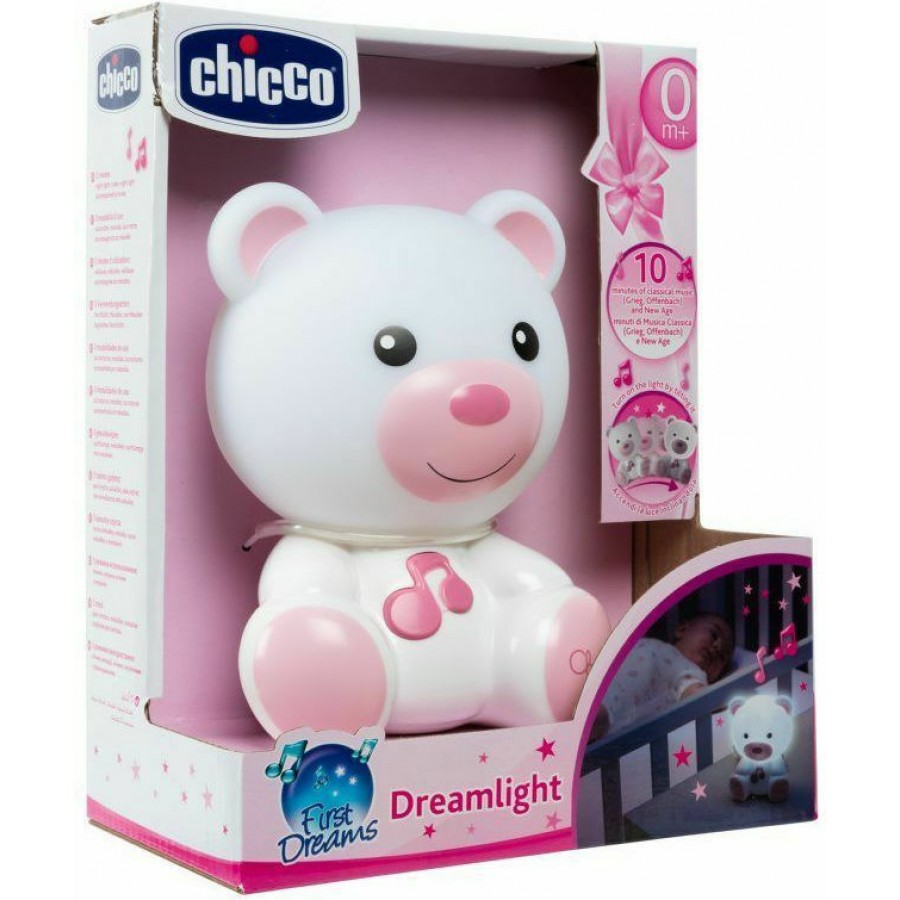 Chicco Αρκουδάκι Φωτάκι Νυκτός με Μελωδία Ροζ (Y01-09830-10)