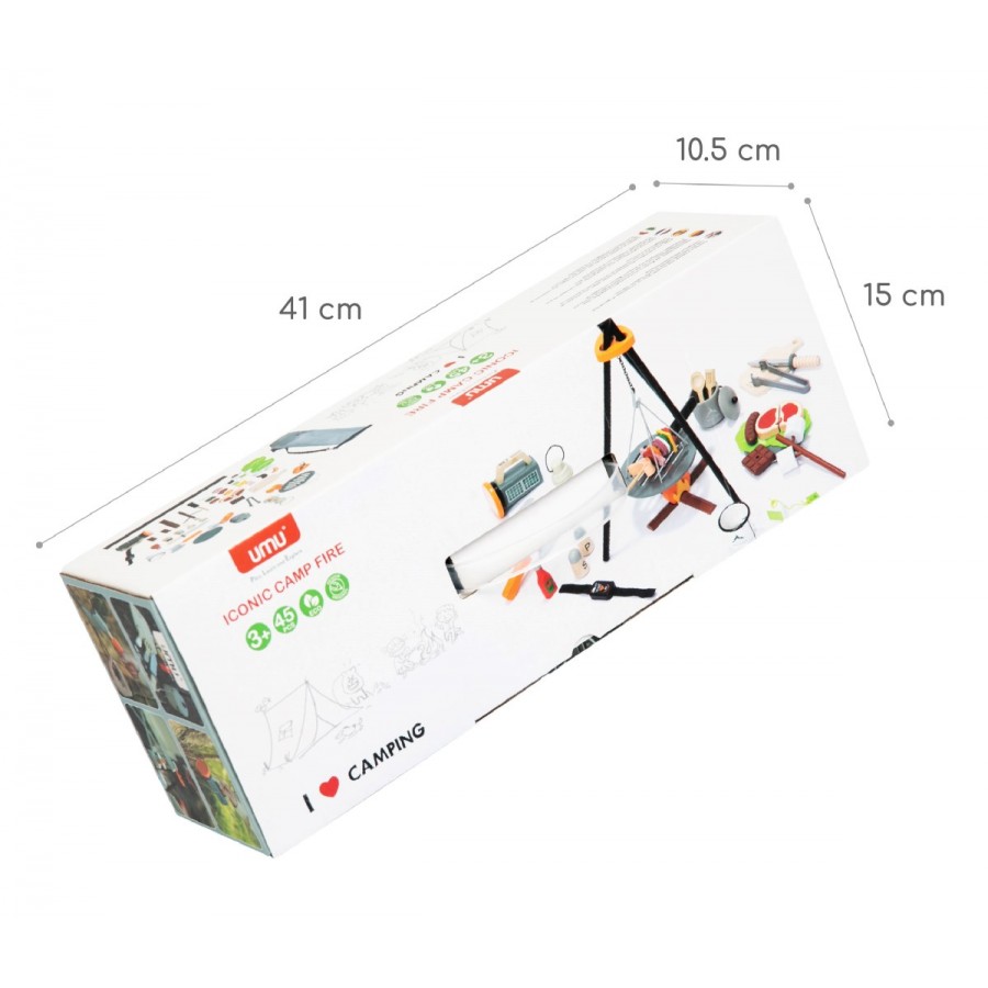 Umu Ξύλινο Σετ: Η Δική μου Κατασκήνωση (Φωτιά & Αξεσουάρ) (UMU1302)