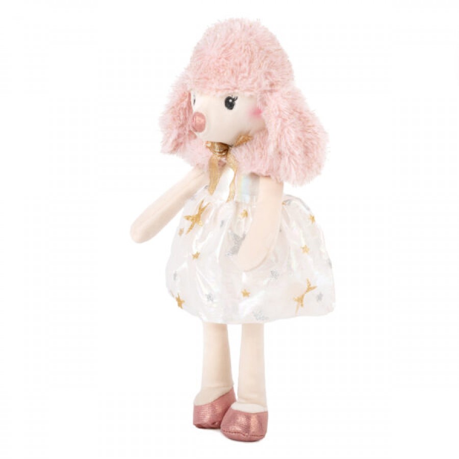 Amek Toys Λούτρινο Ροζ Σκυλάκι με φόρεμα 28cm (010682-3)