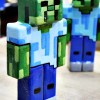 Λαμπάδα Μάινκραφτ μπλε με πράσινο 3D (03126)