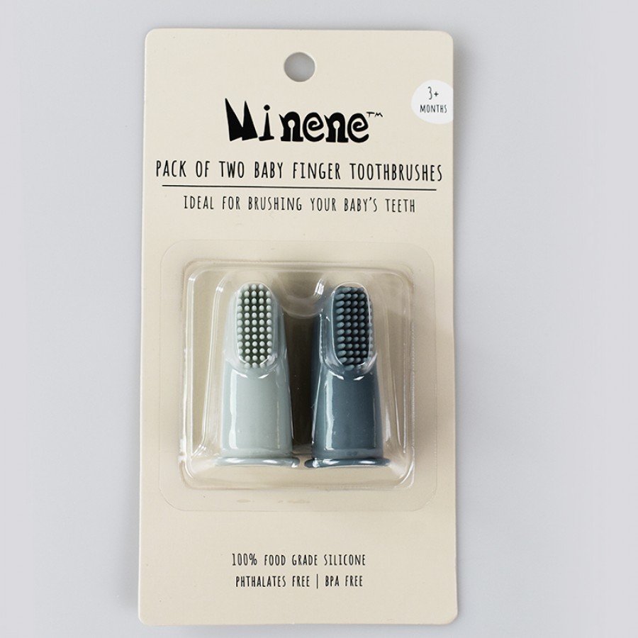 Minene Δακτυλική Οδοντόβουρτσα Σιλικόνης Silicone Finger Toothbrush Mint ( 11310007110OS)