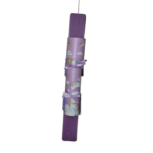 Χειροποίητη Αρωματική Λαμπάδα με Μωβ Καλειδοσκόπιο (2023083)