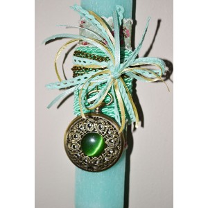 Χειροποίητη Αρωματική Λαμπάδα Με Μενταγιόν Μεταλλικό Ρολόι Εποχής (2023142) Χειροποίητη Αρωματική Λαμπάδα Με Μενταγιόν Μεταλλικό Ρολόι Εποχής (2023142)