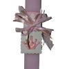 Χειροποίητη Αρωματική Λαμπάδα Με Κεραμικό Μπισκότο Με Ροζ Κορώνα (2023250)