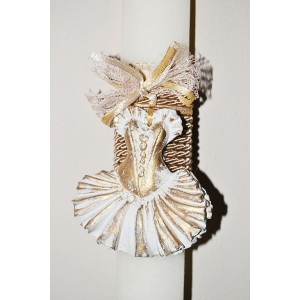 Χειροποίητη Αρωματική Λαμπάδα Με Διακοσμητικό Κεραμικό Μπεζ Φόρεμα (2023252) Χειροποίητη Αρωματική Λαμπάδα Με Διακοσμητικό Κεραμικό Μπεζ Φόρεμα (2023252)