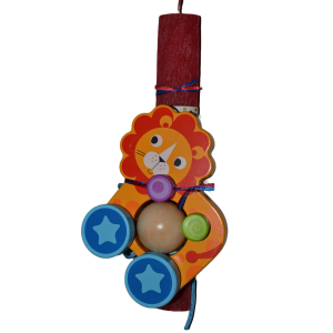 Χειροποίητη Αρωματική Λαμπάδα με Bebe Παιχνίδι Λιοντάρι (2023254)