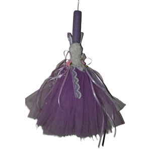 Χειροποίητη Αρωματική Λαμπάδα Με Διακοσμητικό Μωβ Φορεματάκι (2023330) Χειροποίητη Αρωματική Λαμπάδα Με Διακοσμητικό Μωβ Φορεματάκι (2023330)