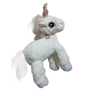 Χειροποίητη Αρωματική Λαμπάδα Με Άσπρο Λούτρινο Μονόκερο 30 εκατοστών (2024052)