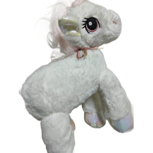 Χειροποίητη Αρωματική Λαμπάδα Με Άσπρο Λούτρινο Μονόκερο 30 εκατοστών (2024052)