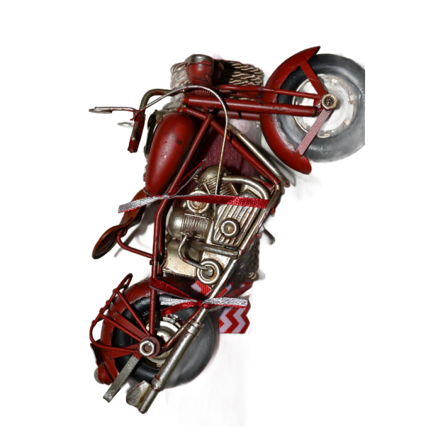 Χειροποίητη Αρωματική Λαμπάδα Με Vintage  Μηχανή Harley Red 21cm (2024066)