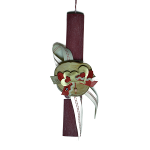 Χειροποίητη Αρωματική Λαμπάδα με Ορειχάλκινο Διακοσμητικό Καρδιές πάνω σε Ξύλο Ελιάς (2024139) Χειροποίητη Αρωματική Λαμπάδα με Ορειχάλκινο Διακοσμητικό Καρδιές πάνω σε Ξύλο Ελιάς (2024139)