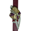 Χειροποίητη Αρωματική Λαμπάδα Με Ορειχάλκινο Διακοσμητικό Σαξόφωνο σε κορμό Ξύλου (2024140)