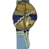 Χειροποίητη Αρωματική Λαμπάδα Με Ορειχάλκινο Διακοσμητικό Σαξόφωνο σε κορμό Ξύλου (2024141)
