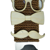 Χειροποίητη Αρωματική Λαμπάδα Με Ξύλινα Διακοσμητικά Γυαλιά Μουστάκι Παπιόν (2024155)